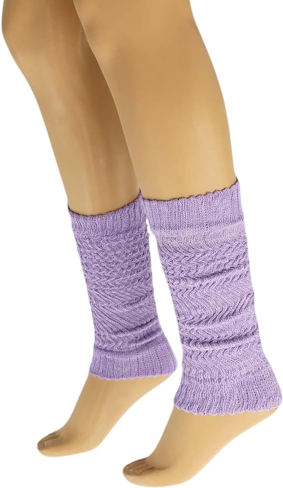 1 Pair - Cotton Leg Warmers Boot Socks Retro Style Knitted Retro Baggy Leg Warmer-6