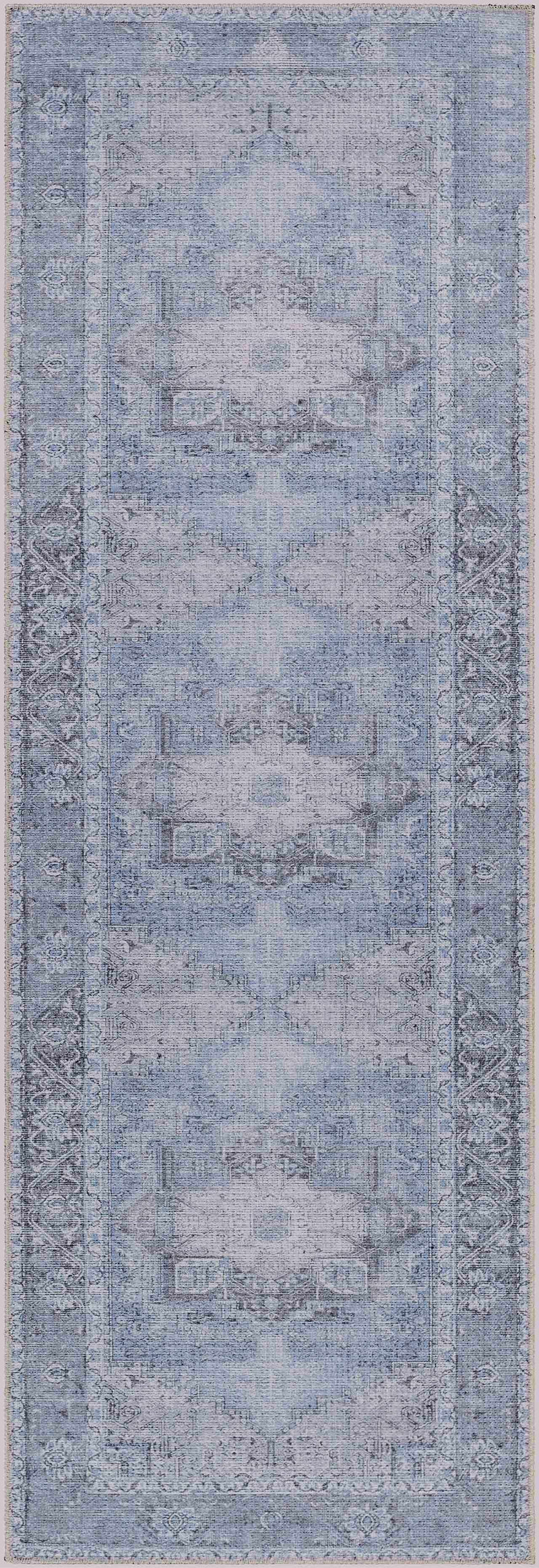 Ice Blue Nisa Washable Rug-5