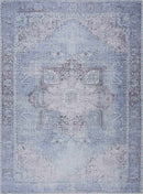 Ice Blue Nisa Washable Rug-1