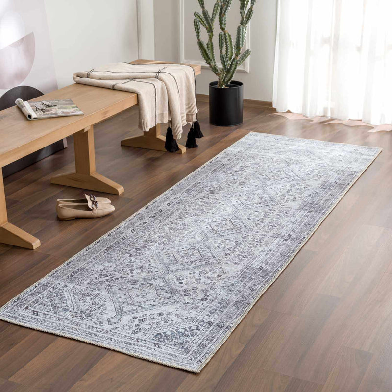 Barny Gray Washable Area Rug-5