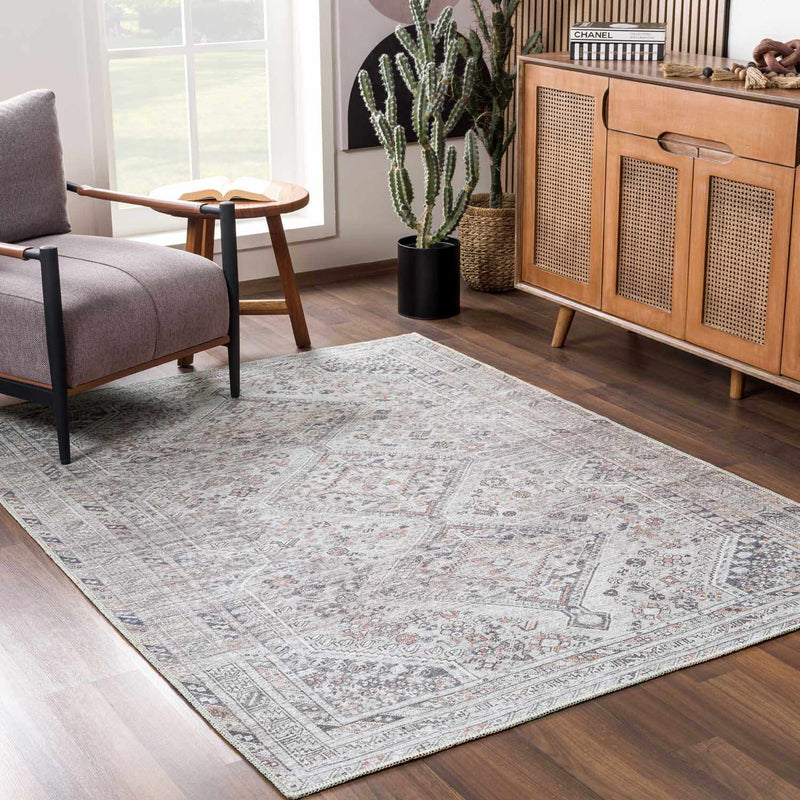 Barny Beige Washable Area Rug-5