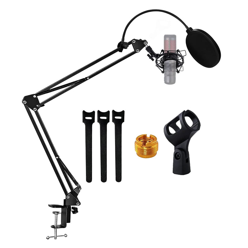 5Core Microphone Stand Suspension Desk Scissor Boom Arm w Shock Mount Pop Filter-1