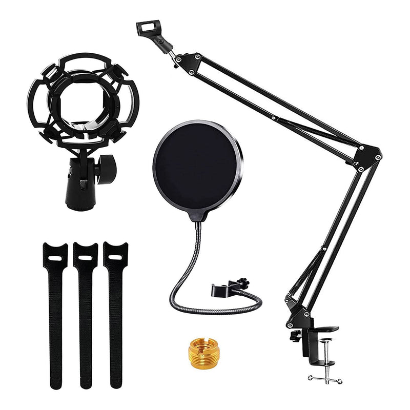 5Core Microphone Stand Suspension Desk Scissor Boom Arm w Shock Mount Pop Filter-0