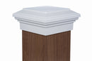 8x8 Post Cap │ White Flat Top-1