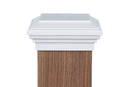 6x6 Post Cap │ White Flat Top-0