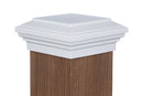 6x6 Post Cap │ White Flat Top-1