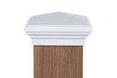 6x6 Post Cap  │ White Pyramid Top-1