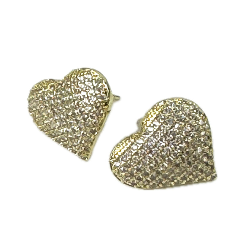 RHINSTONE HEART EARRING-0