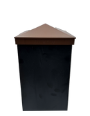 6x6 Post Cap | Brown Metal Post Cap-2