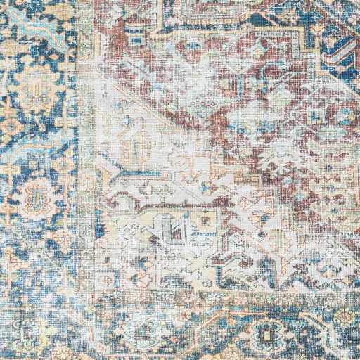 Sample Blue Catigpian Distressed Washable Area Rug - Clearance-0