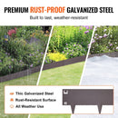 VEVOR Steel Landscape Edging, 5-pack Steel Garden Edging Borders, 39" L x 3" H Strips, Hammer-in Edging Border, Bendable Metal Landscape Edging for Yard, Garden, 3.15" Spike Height, Brown