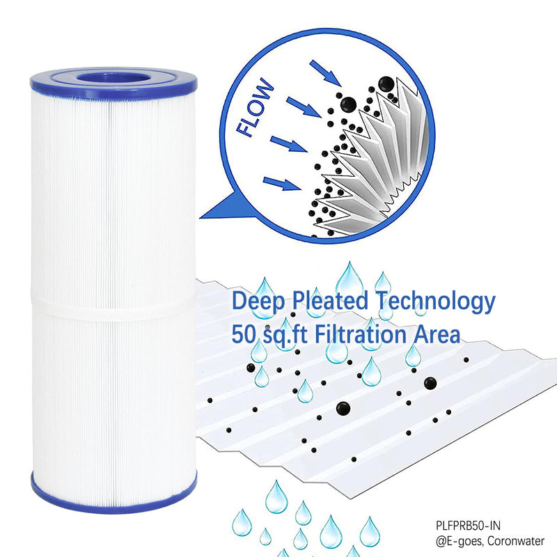 Pool and Spa Water Filter Cartridge PLFPRB50-IN Replacement to PRB50-IN, C-4950, FC-2390