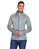 Men's Flux M?lange Bonded Fleece Jacket - CARBON/ OLY RED - S