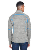 Men's Flux M?lange Bonded Fleece Jacket - CARBON/ OLY RED - S
