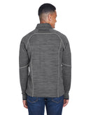 Men's Flux M?lange Bonded Fleece Jacket - CARBON/ OLY RED - S