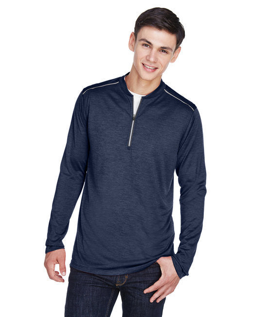 Men's Tall Kinetic Performance Quarter-Zip - CARBON HTH/ BLK - 3XT