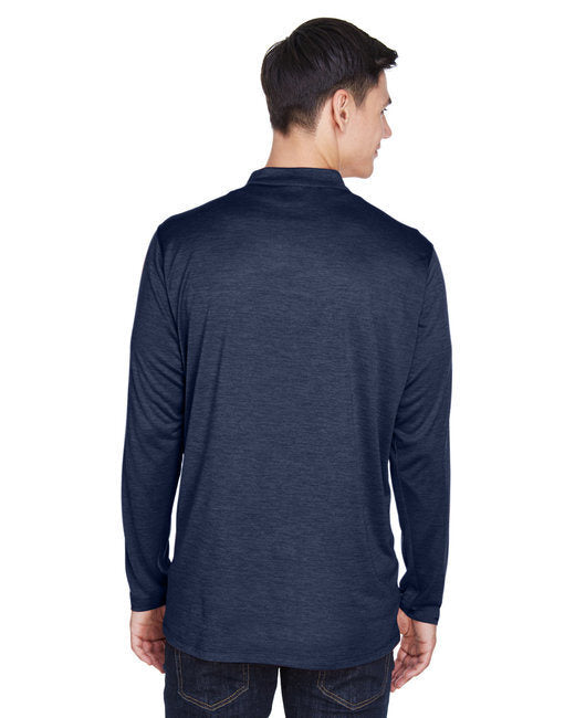 Men's Tall Kinetic Performance Quarter-Zip - CARBON HTH/ BLK - 3XT