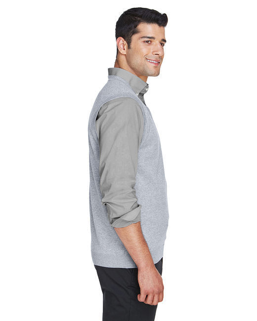 Adult V-Neck Vest - GREY HEATHER - XS