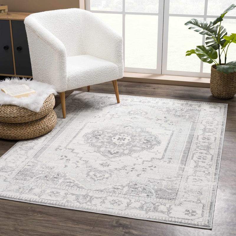 Ivory & Gray Medallion Rug TGS2315-2