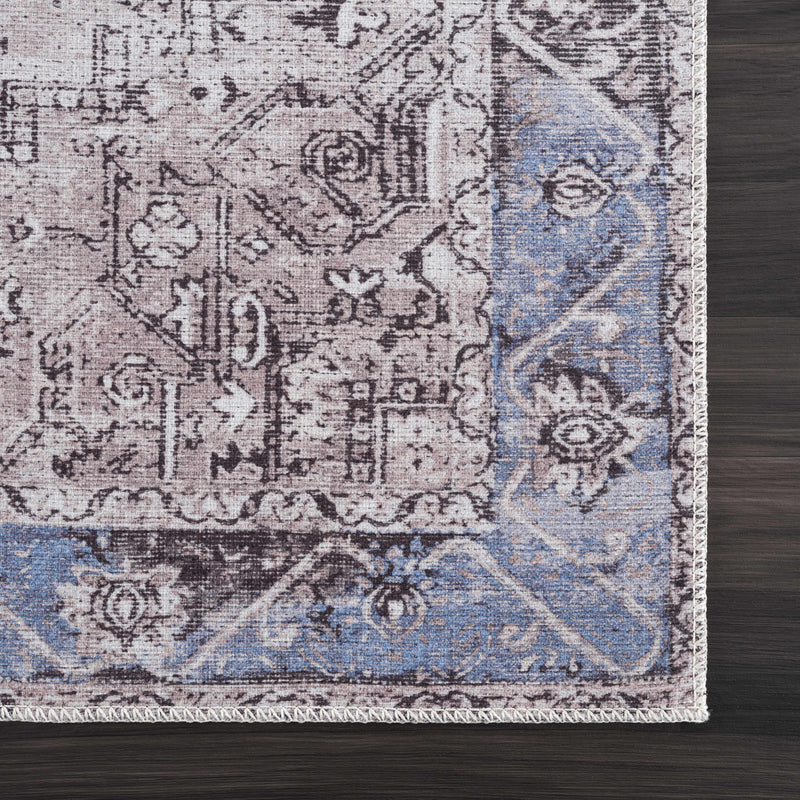 Rosman Blue&Beige Washable Rug - Promo-5