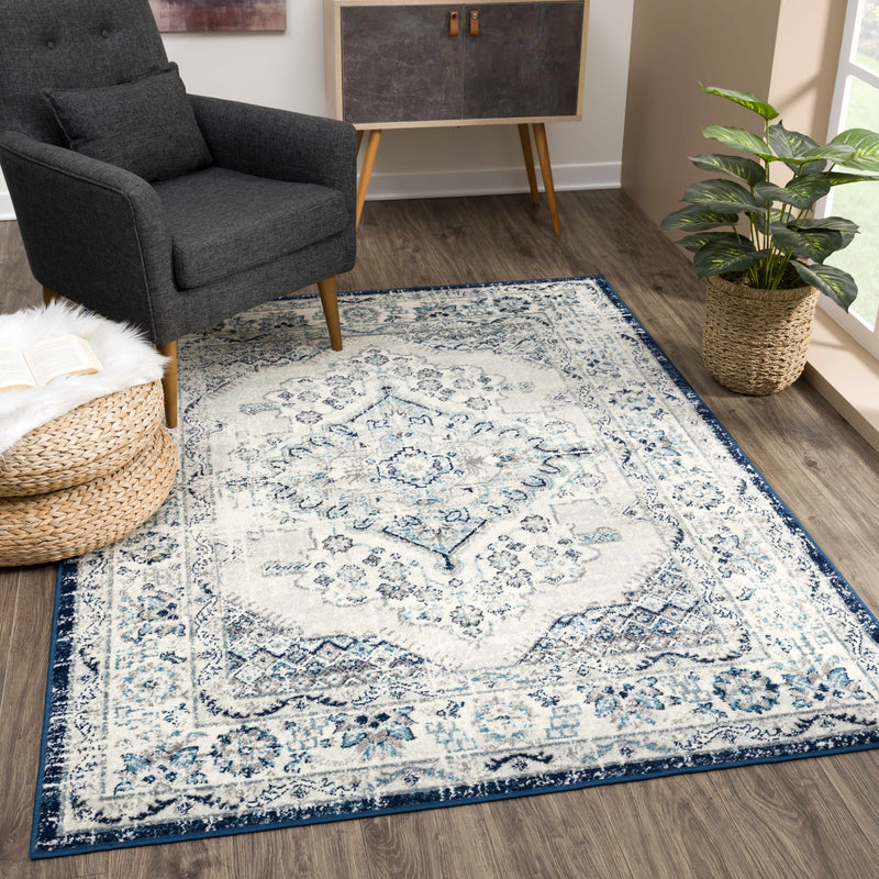 KMRSH-4604 Blue Medallion 5x7 Area Rug - Clearance-1