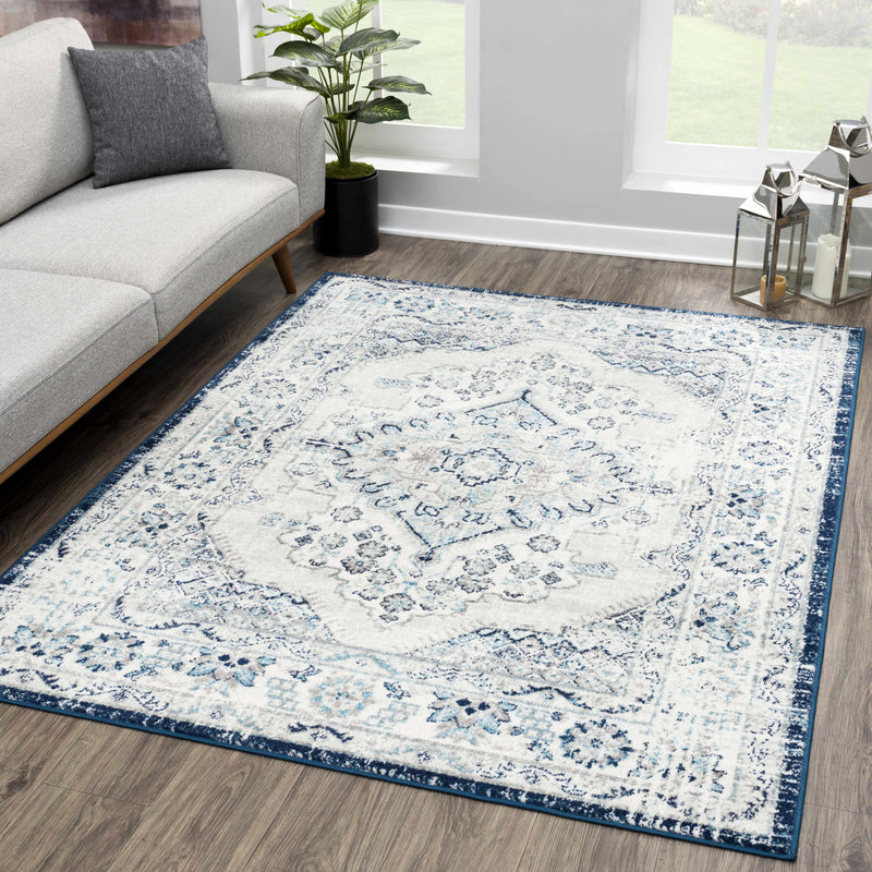 KMRSH-4604 Blue Medallion 5x7 Area Rug - Clearance-2