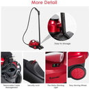 2000W Heavy Duty Multi-purpose Steam Cleaner Mop with Detachable Handheld Unit-Red - Color: Red