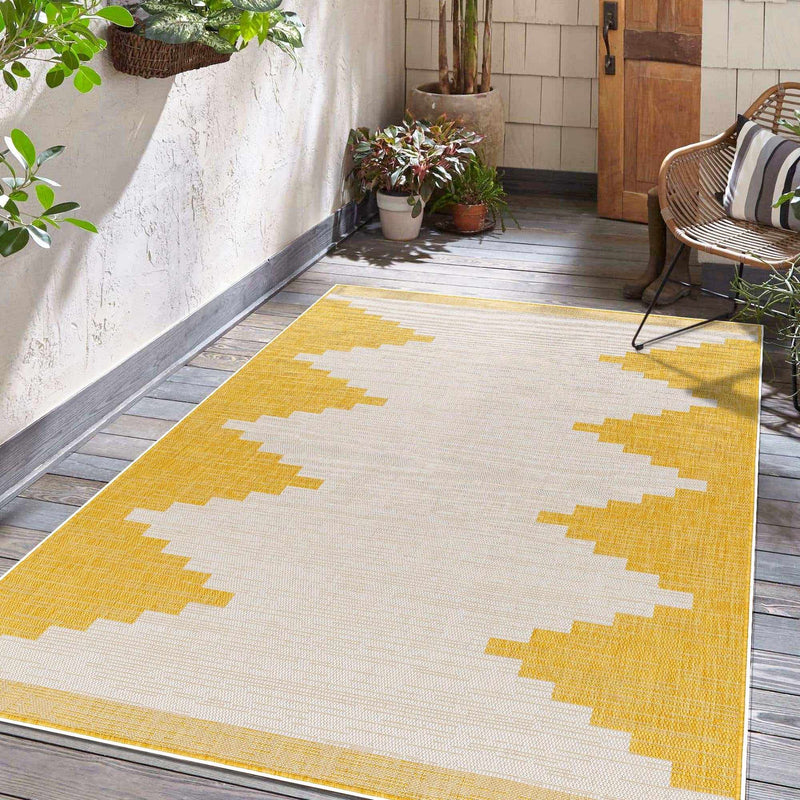 Sample Djugun Metallic-Gold Indoor & Outdoor Rug-0