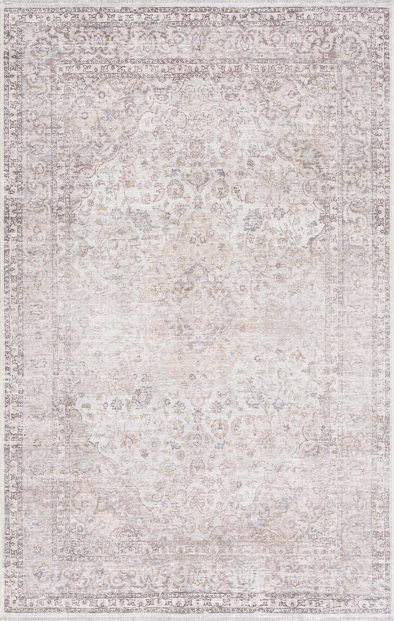 Cream Holi-2301 Washable Area Rug-4