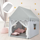 Kids Large Play Castle Fairy Tent with Mat-Gray - Color: Gray