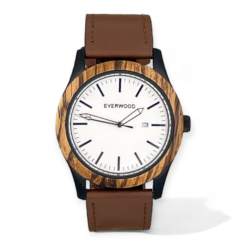 Inverness - Zebrawood & Brown Leather-0