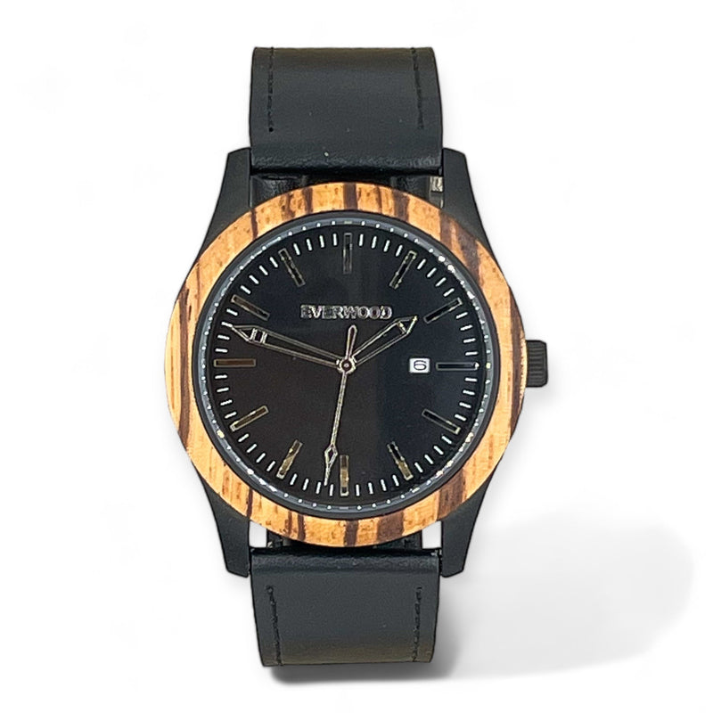 Inverness - Zebrawood & Black Leather-0