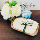 Rustic Farmhouse Dough Bowl Candle Fresh Laundry Scent-0