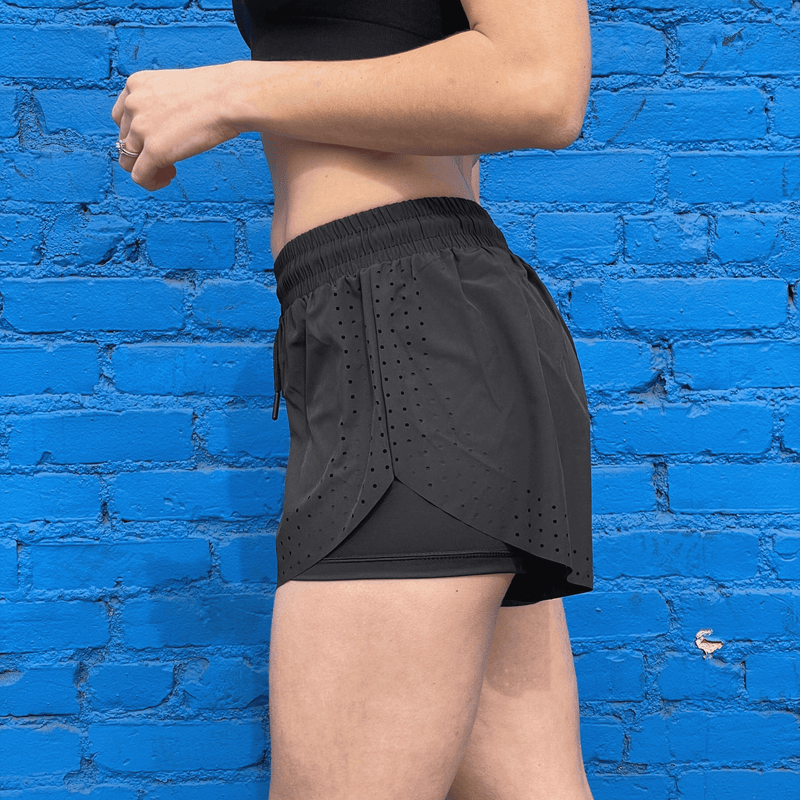 Arielle Athletic Shorts with Built-In Compression-2