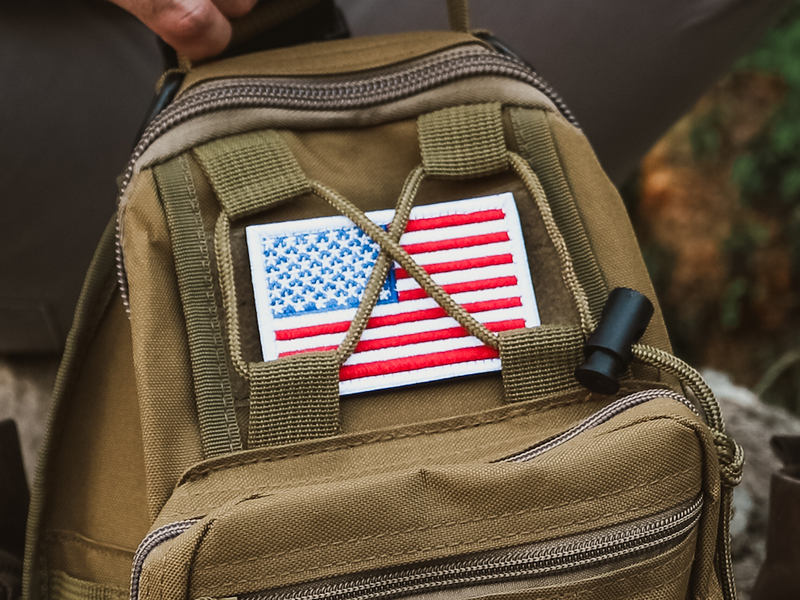 Tactical USA Flag Patch with Detachable Backing-1