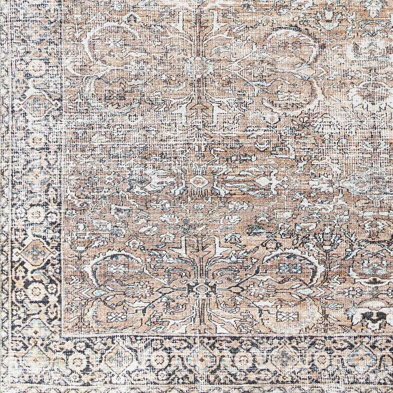 Sample Tan Jill Vintage Washable Area Rug - Clearance-0