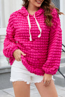 Brynn Bubble Textured Waffle Hoodie-0