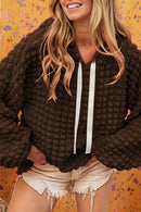 Brynn Bubble Textured Waffle Hoodie-2