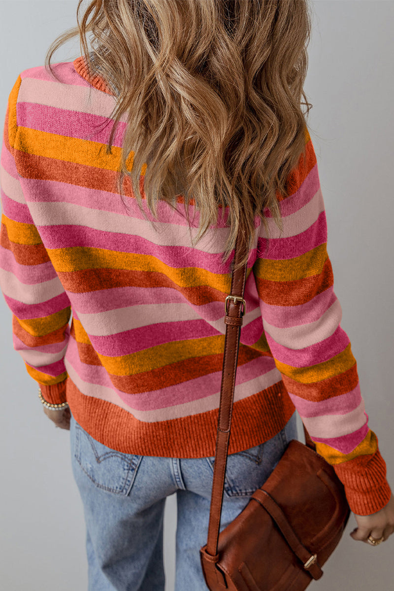 Eliana Stripe Ribbed Sweater-3