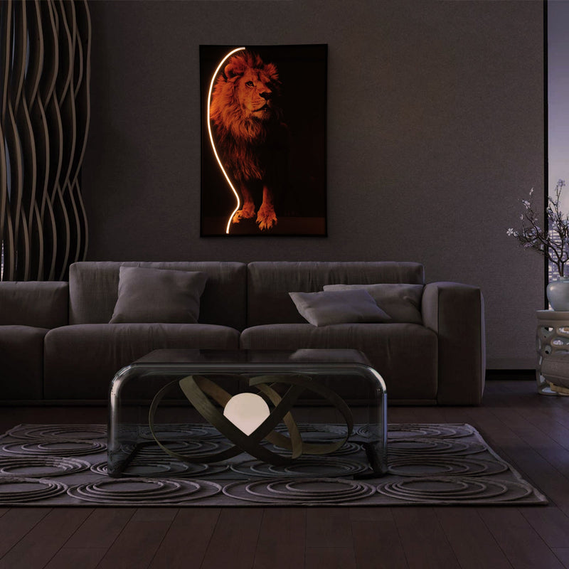 Lion Wall Art with LED Lights-5