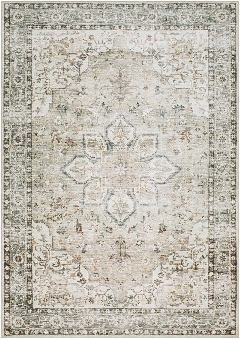 Sample Lotan Sage Medallion Washable Area Rug-0