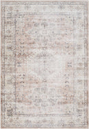 Sample Laran Taupe Distressed Washable Area Rug-0