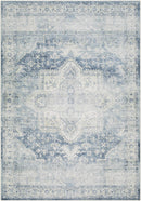 Sample Mauro Navy Medallion Washable Area Rug-0