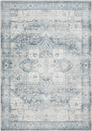 Sample Mauro Blue Medallion Washable Area Rug-0