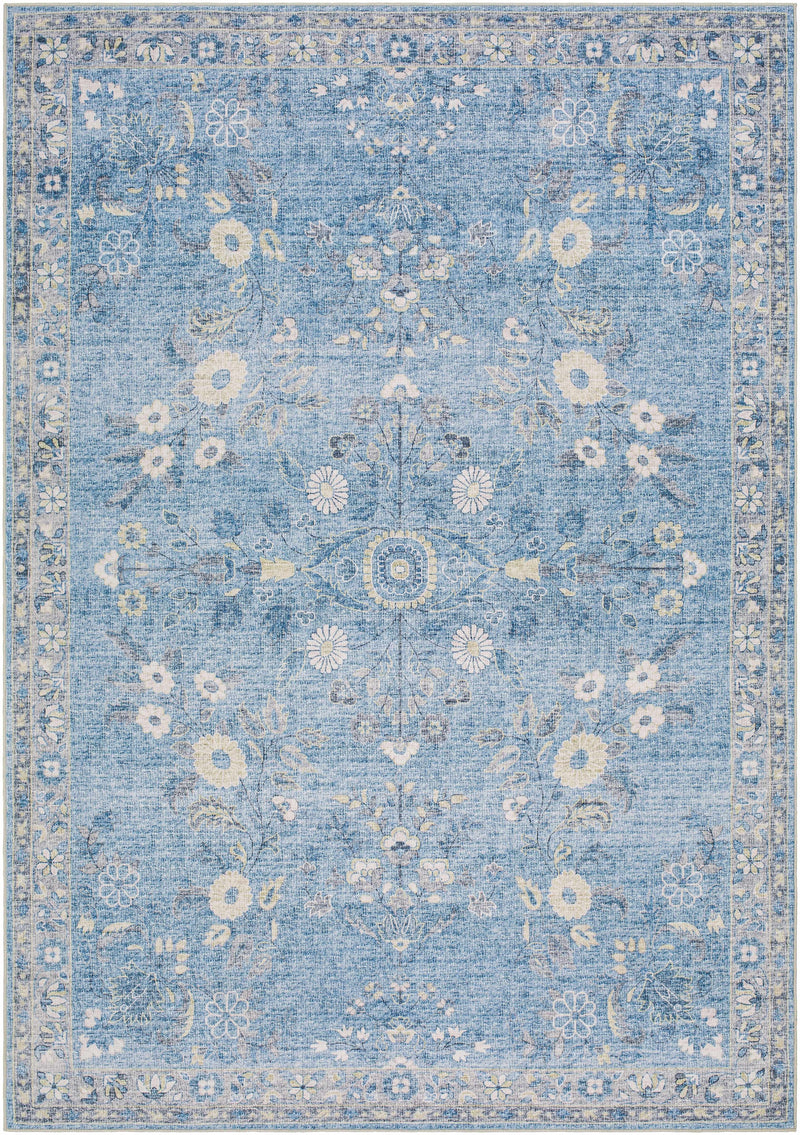 Sample Meyly Blue Washable Area Rug-0