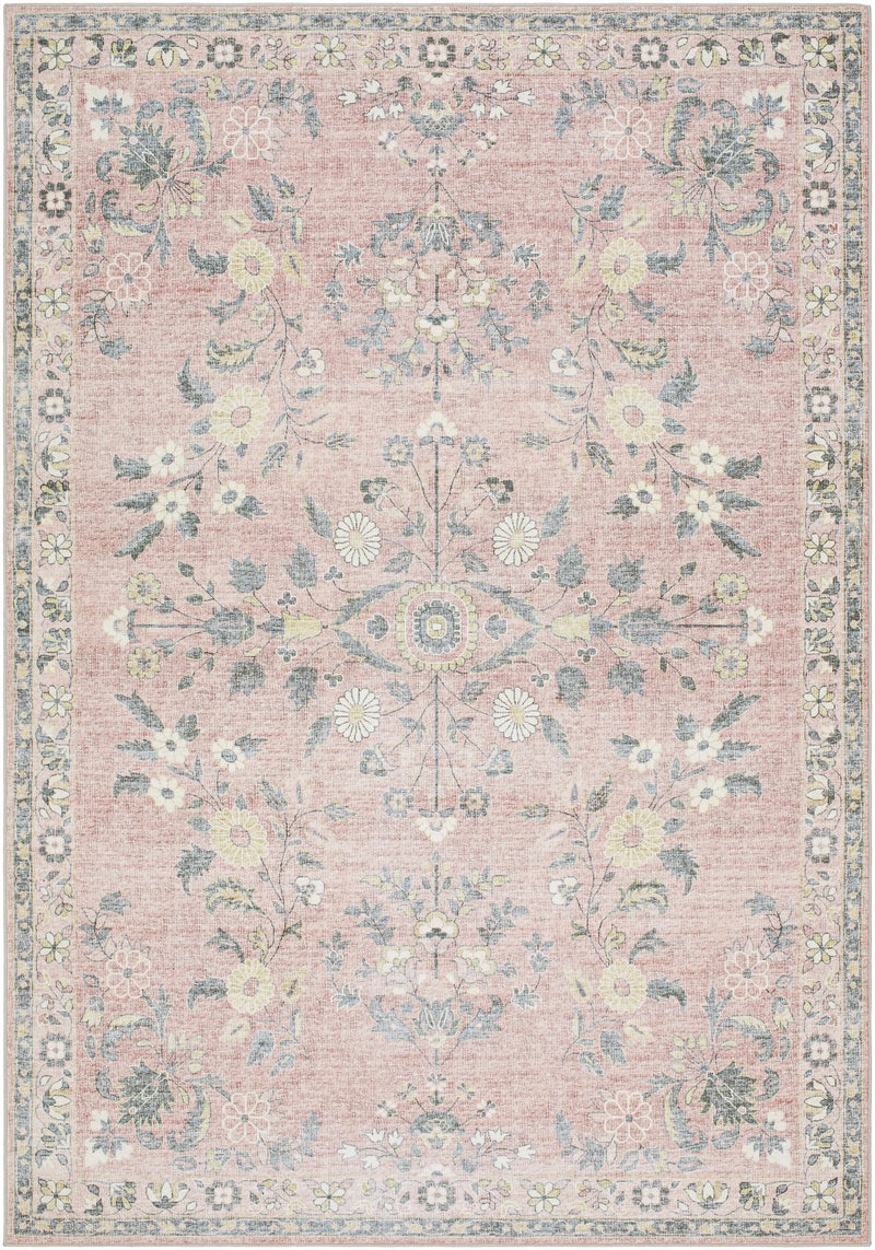 Sample Meyly Pink Washable Area Rug-0