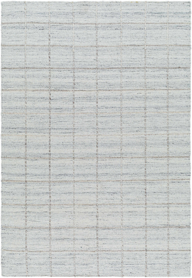 Sample Nissa Light Gray Checkered Area Rug-0