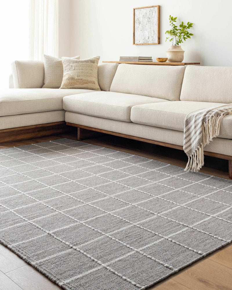 Sample Nissa Gray Checkered Area Rug-0