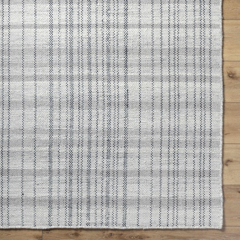 Sample Nissa Blue Gray Checkered Area Rug-0