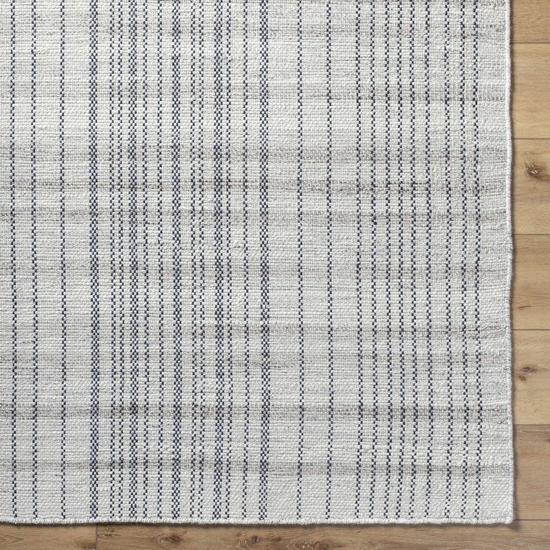 Sample Nissa Gray Blue Checkered Area Rug-0